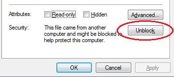 Unblock Add-In
